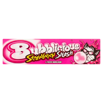 Bubblicious Kauwgom strawberry splash single Wikkel 38 g
