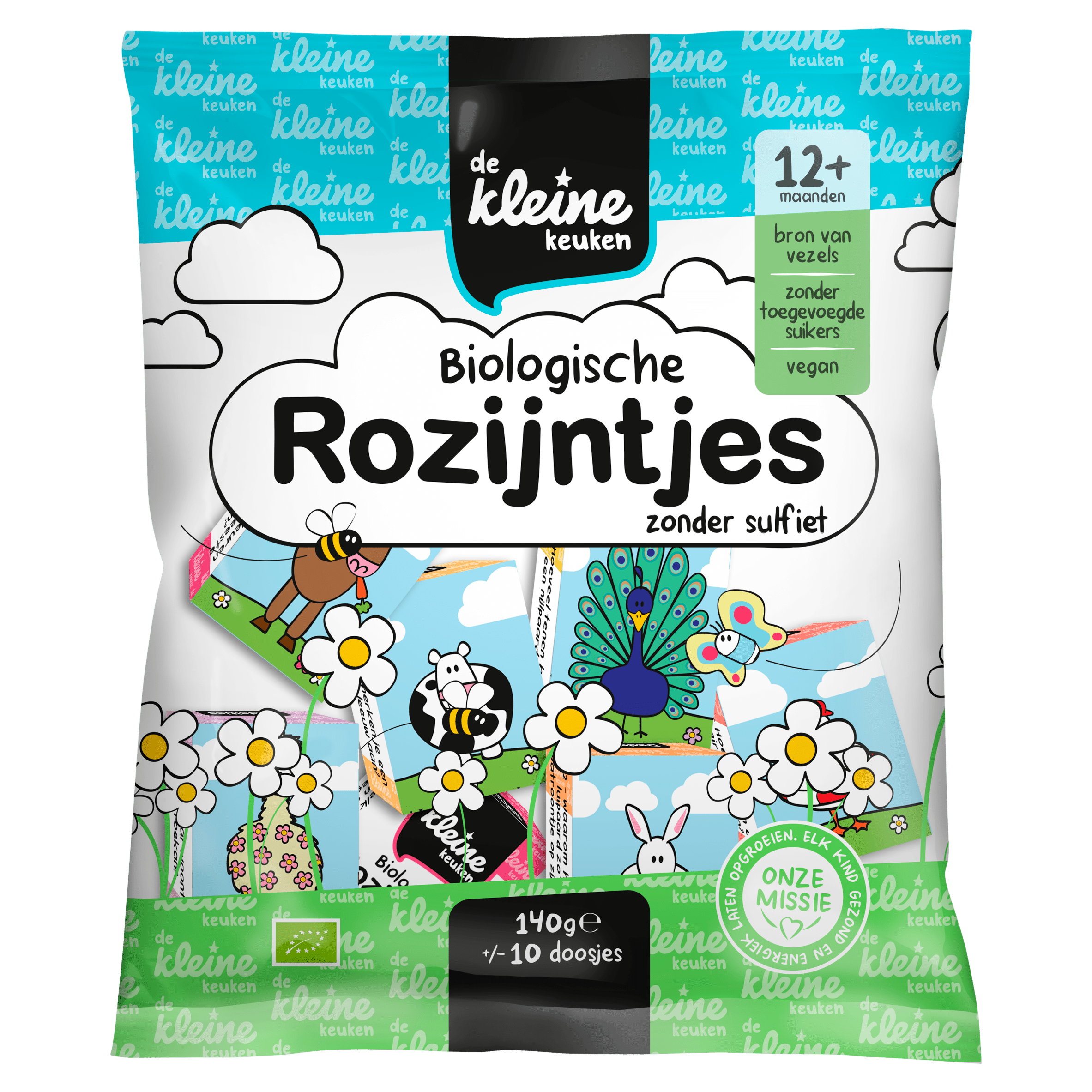 De Kleine Keuken 12+ Rozijnen Biologisch Zakje 140 g