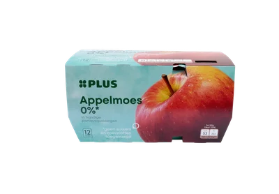 PLUS Appelmoes 0% 4-pack Set 400 g
