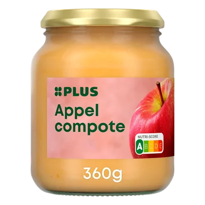 PLUS Appel abrikozen compote Pot 360 g