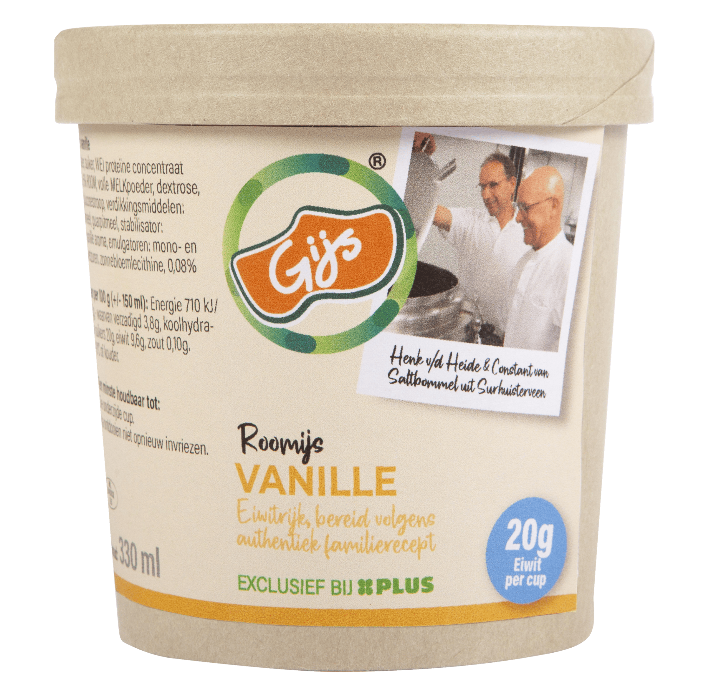 GIJS Eiwitrijk IJS Vanille Kuipje 330 ml