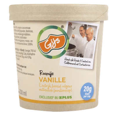 GIJS Eiwitrijk IJS Vanille Kuipje 330 ml