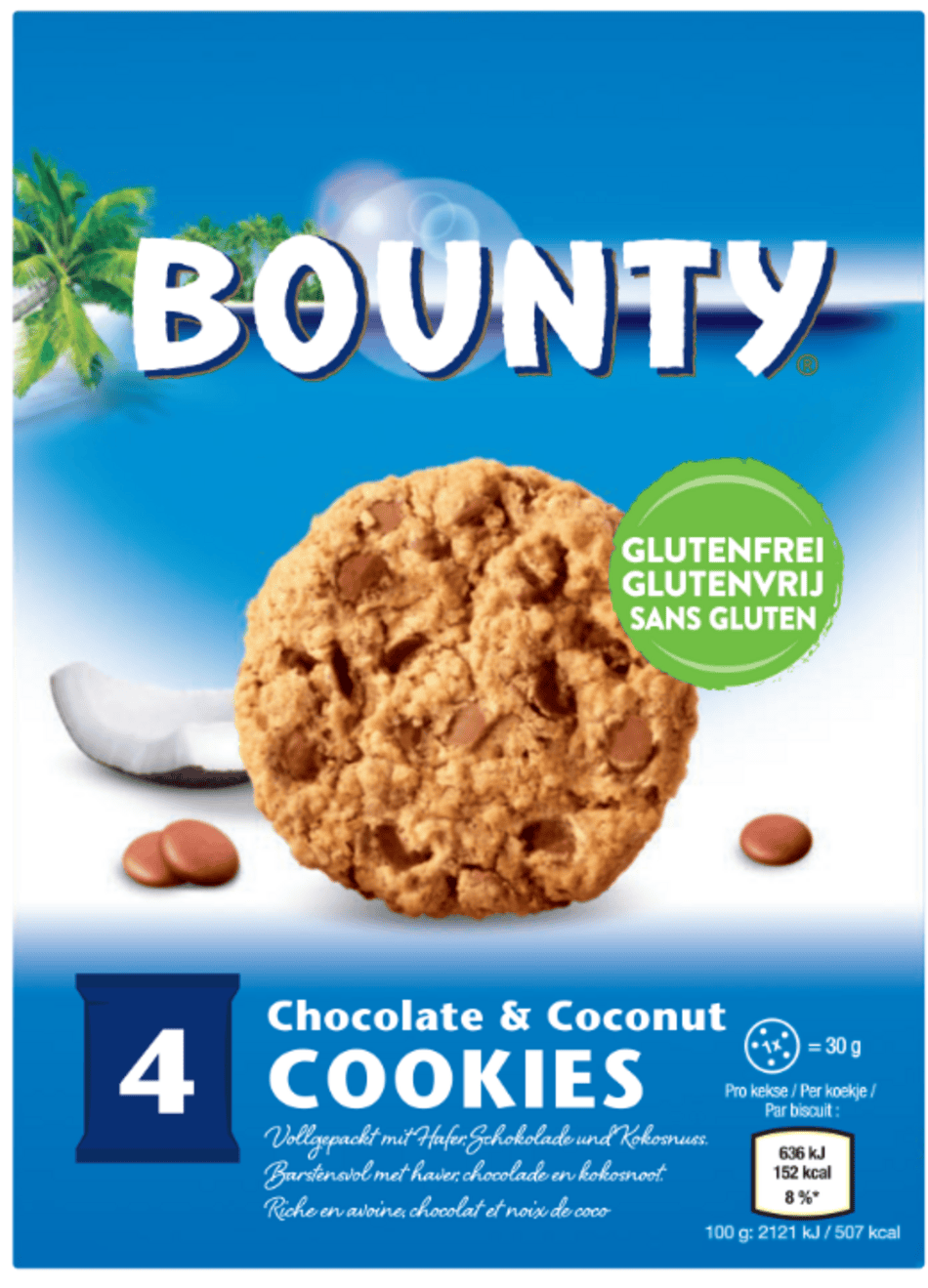 Bounty Bounty glutenvrije cookies Wikkel 120 g