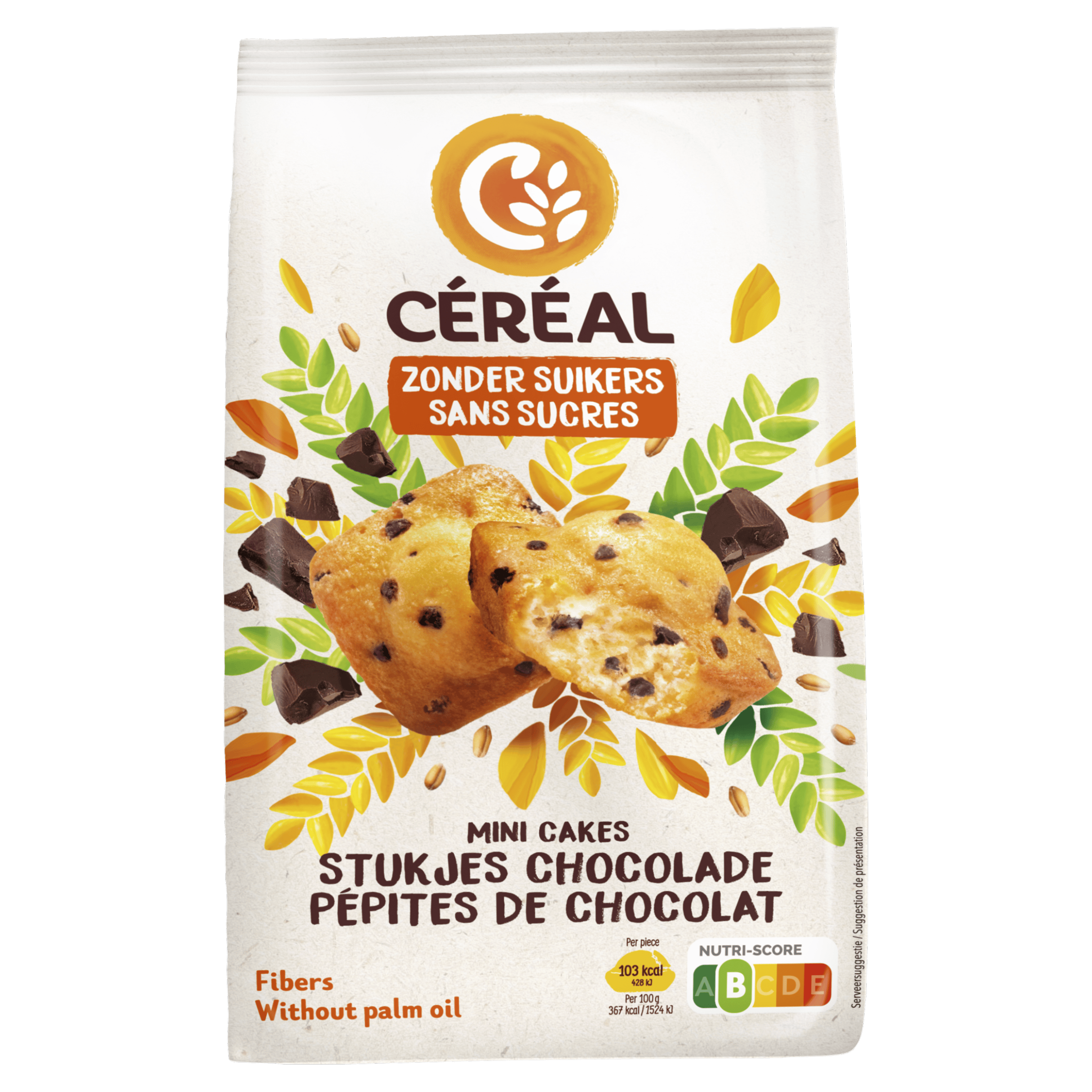Cereal Mini cake stukje choc Zak 196 g
