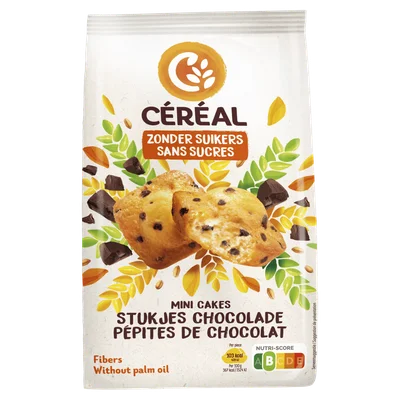 Cereal Mini cake stukje choc Zak 196 g