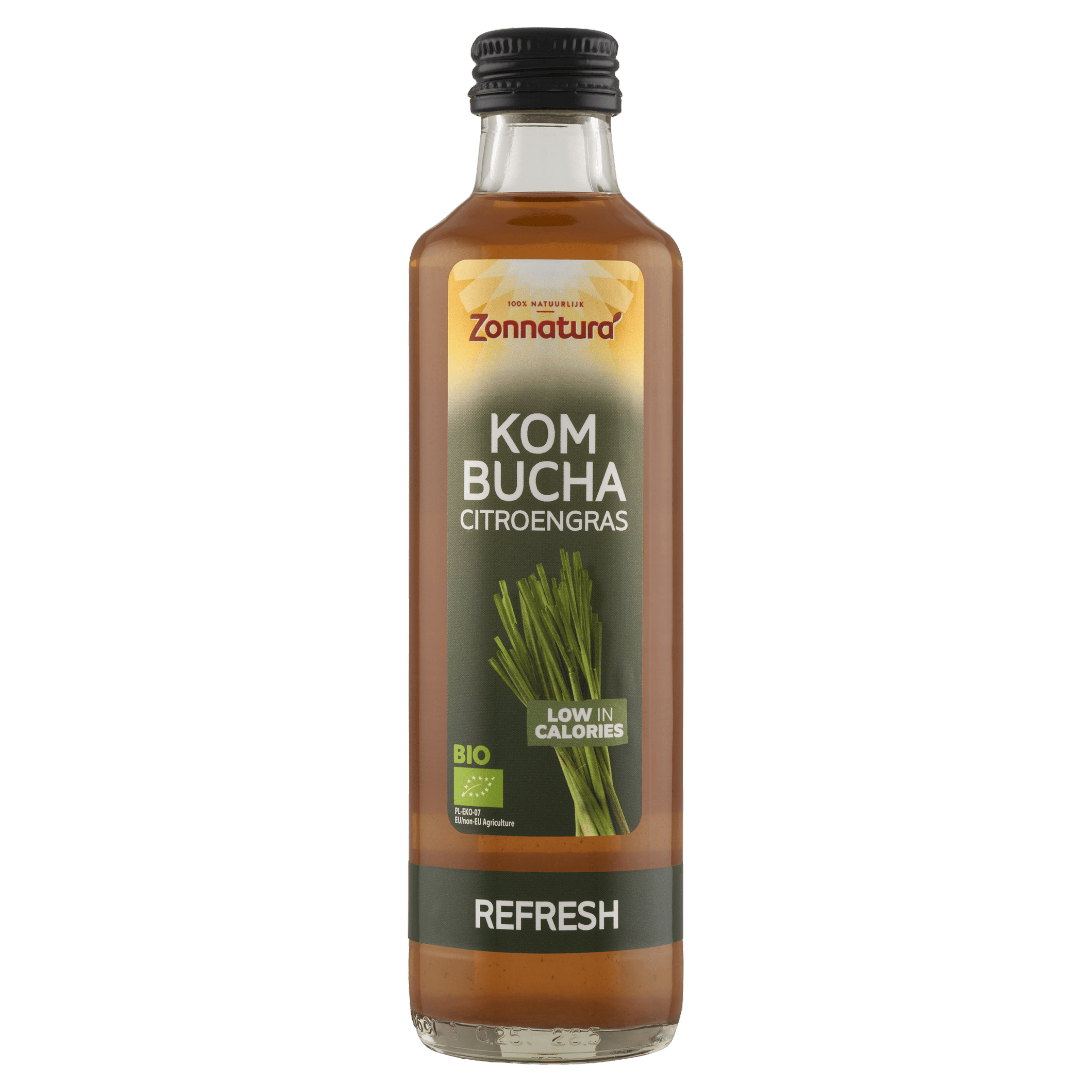 Zonnatura Kombucha Citroengras Fles 250 ml