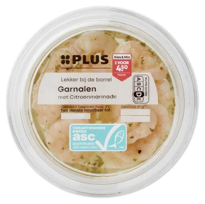 PLUS Garnalen in citroenmarinade Kuipje 80 g