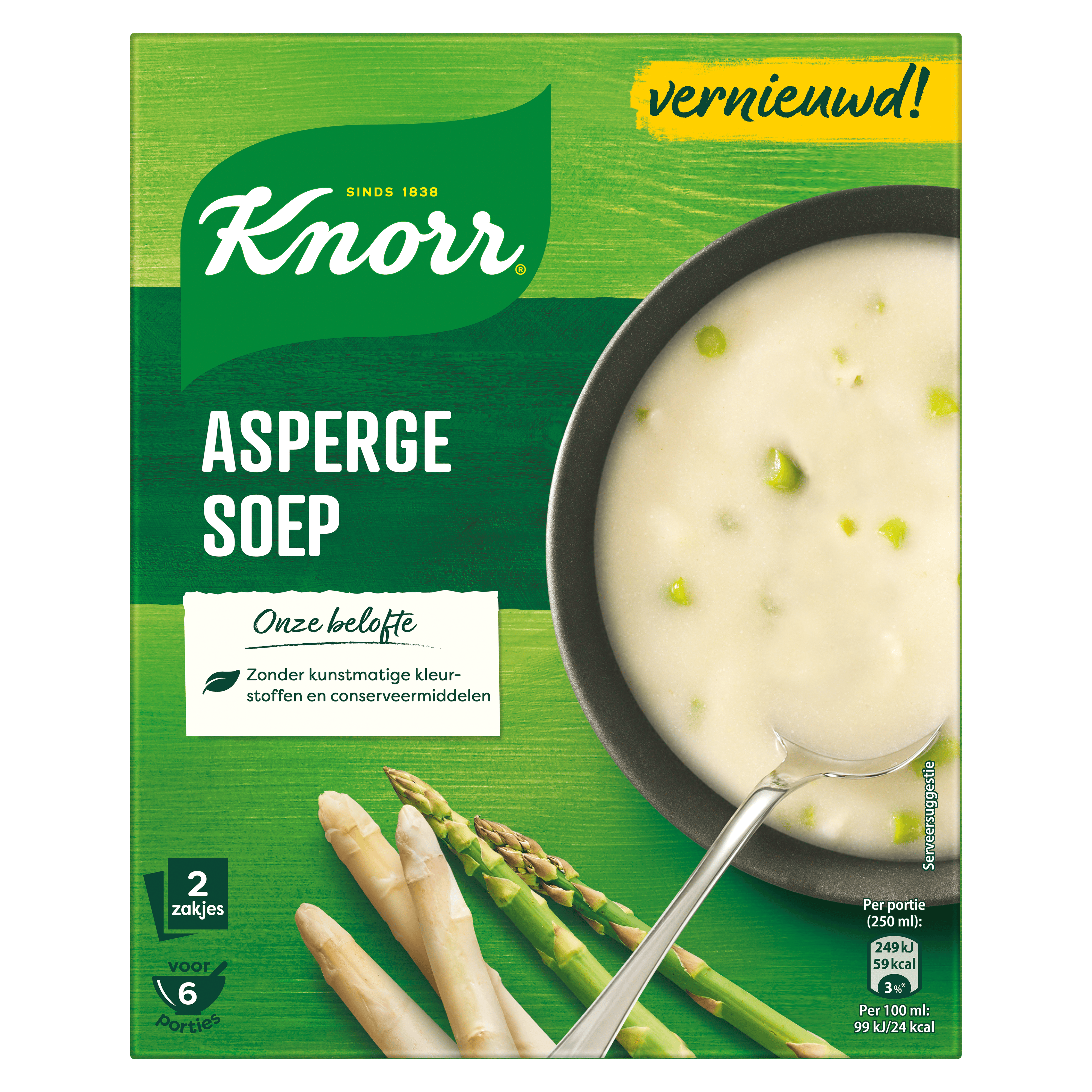 Knorr Dubbelpak Soepmix Asperge-Créme Doos 98 g