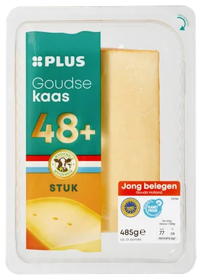 PLUS Goudse jong belegen 48+ stuk Doos 485 g