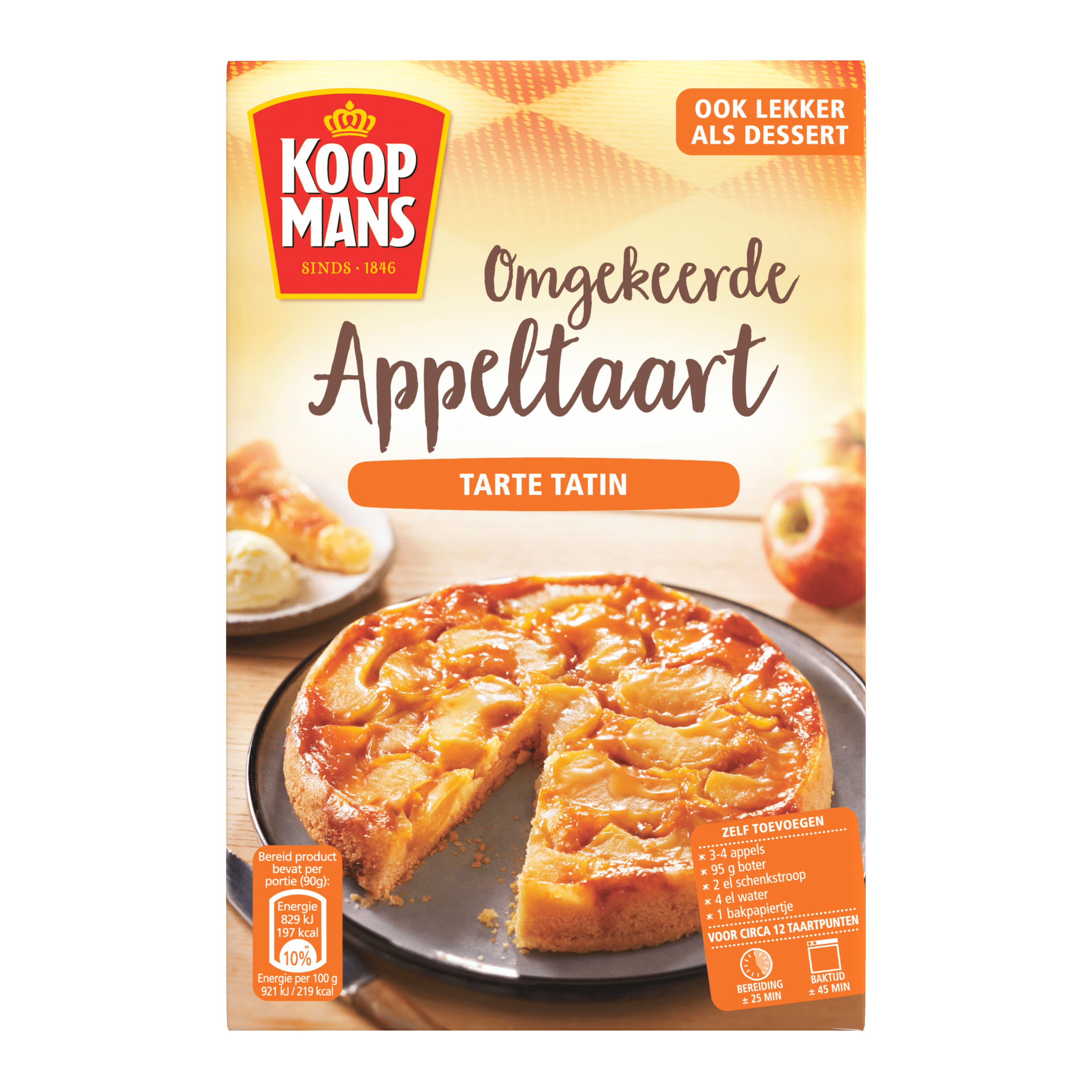 Koopmans Omgekeerde appeltaart bakmix Pak 330 g