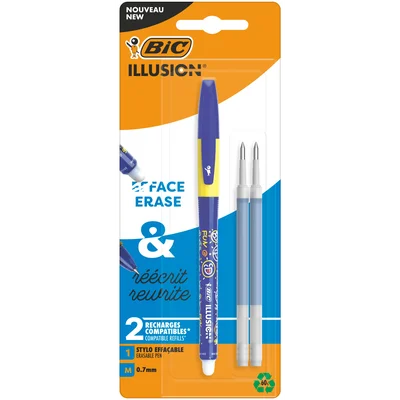 Bic Illusion Gel Pen blauw + 2 vullingen Blister 3 st