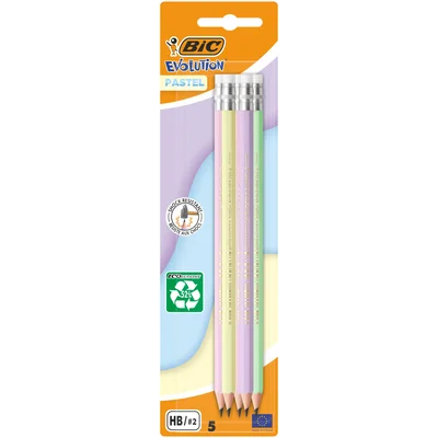 Bic Evolution Graphite Pastel Eraser Blister 5 st