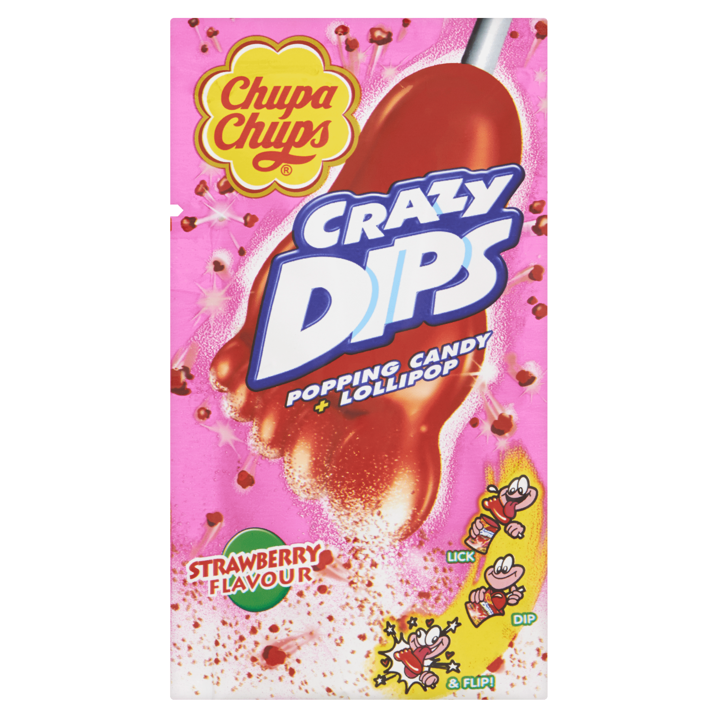 Chupa Chups Crazydips strawberry Zak 14 g
