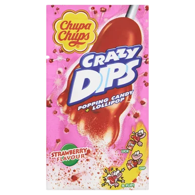 Chupa Chups Crazydips strawberry Zak 14 g