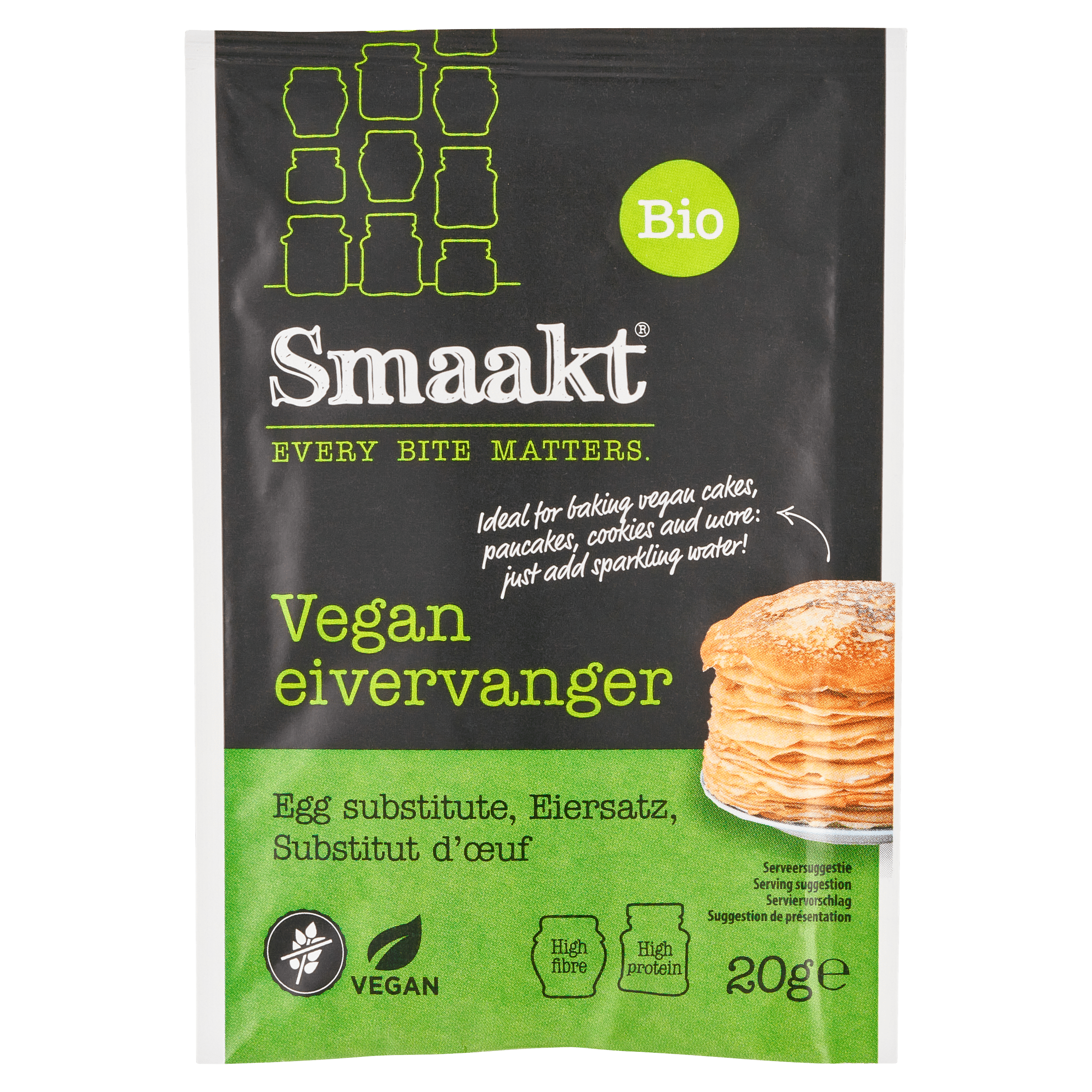 Smaakt Vegan eivervanger biologisch Zakje 20 g