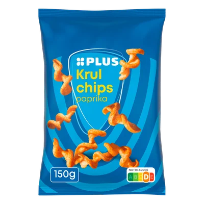 PLUS Krulchips Paprika Zak 150 g