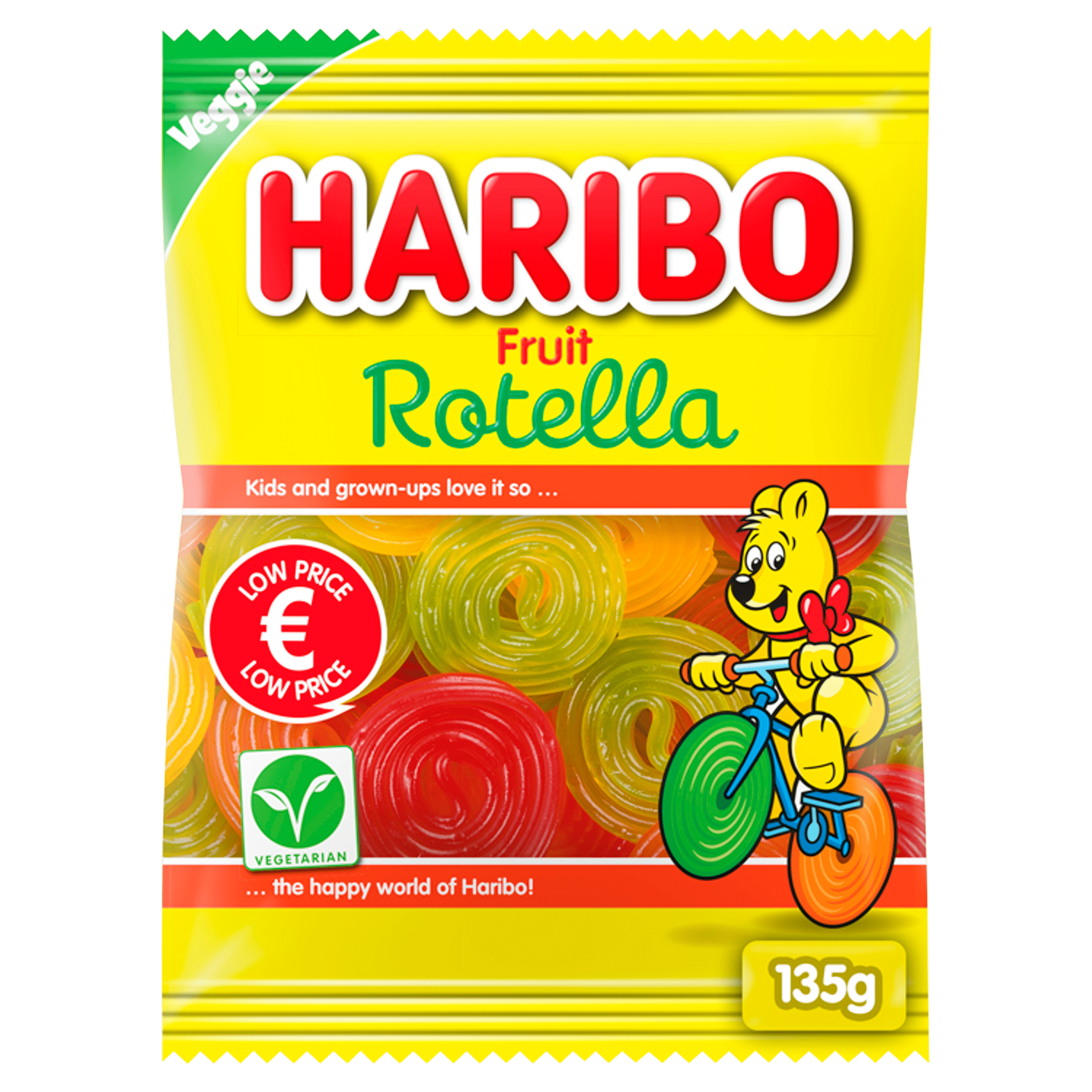 Haribo Fruit Rotella Zak 135 g