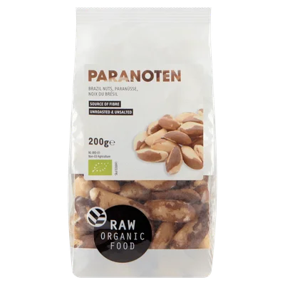 Raw Organic Food Hazelnoten biologisch Zak 200 g