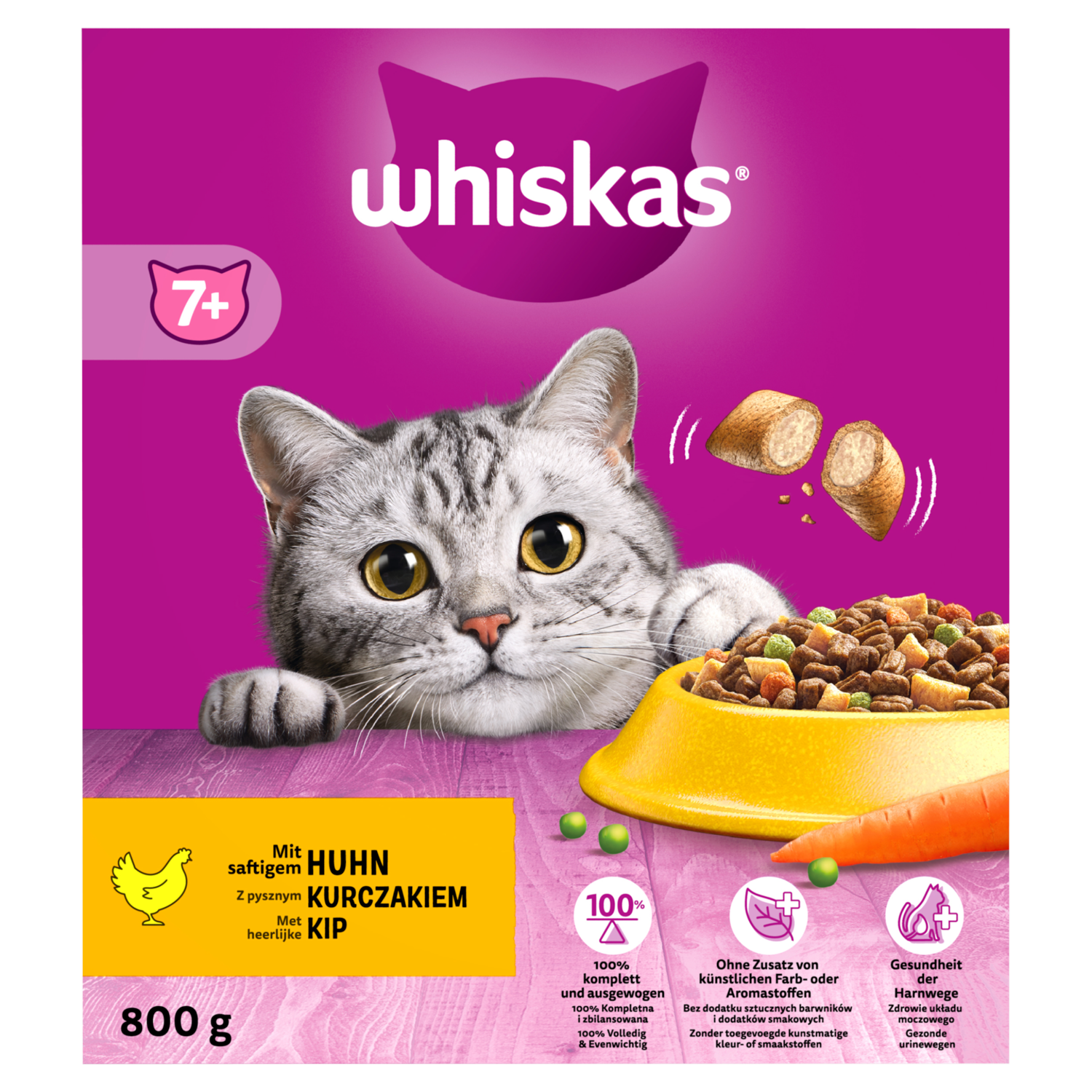 Whiskas Droog Senior Kip Doos 800 g