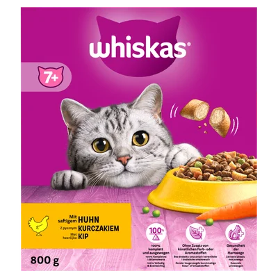 Whiskas Droog Senior Kip Doos 800 g