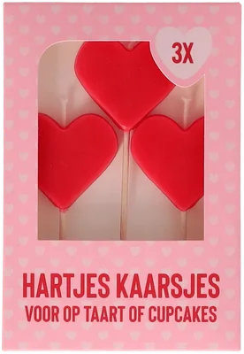 Avec Kaarsjes hart Doos 3 st