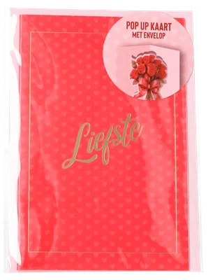 Avec Pop-up kaart bloemen Zakje 1 st