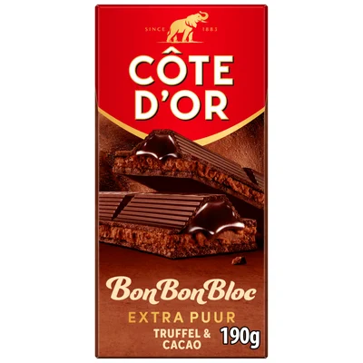 Côte d'Or BonBonBloc Praline truffel Krimp 190 g