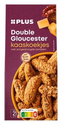 PLUS Kaaskoekjes zongedroogde tomaat Zakje 75 g