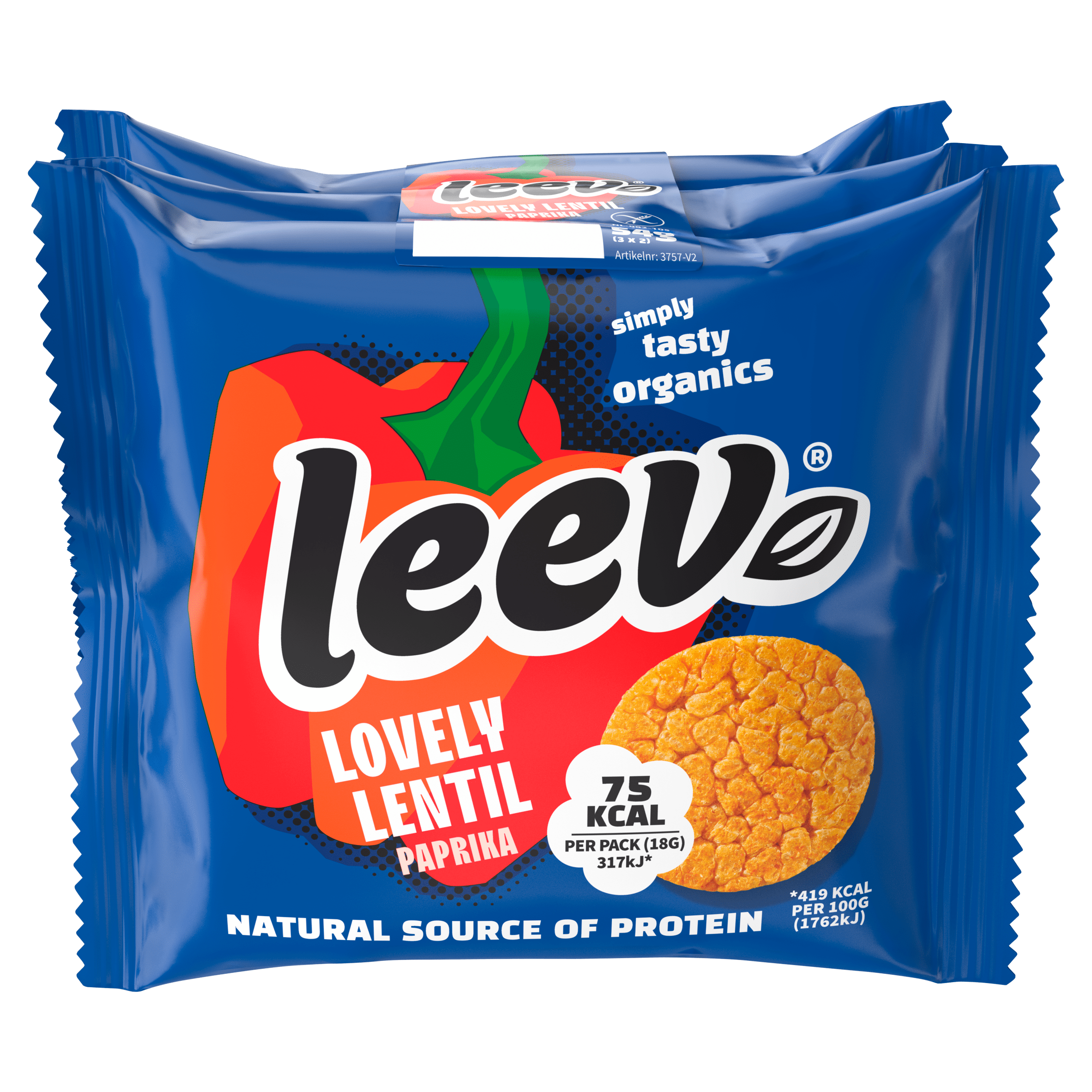 Leev Bio Linzenwafel paprika portie Pak 54 g
