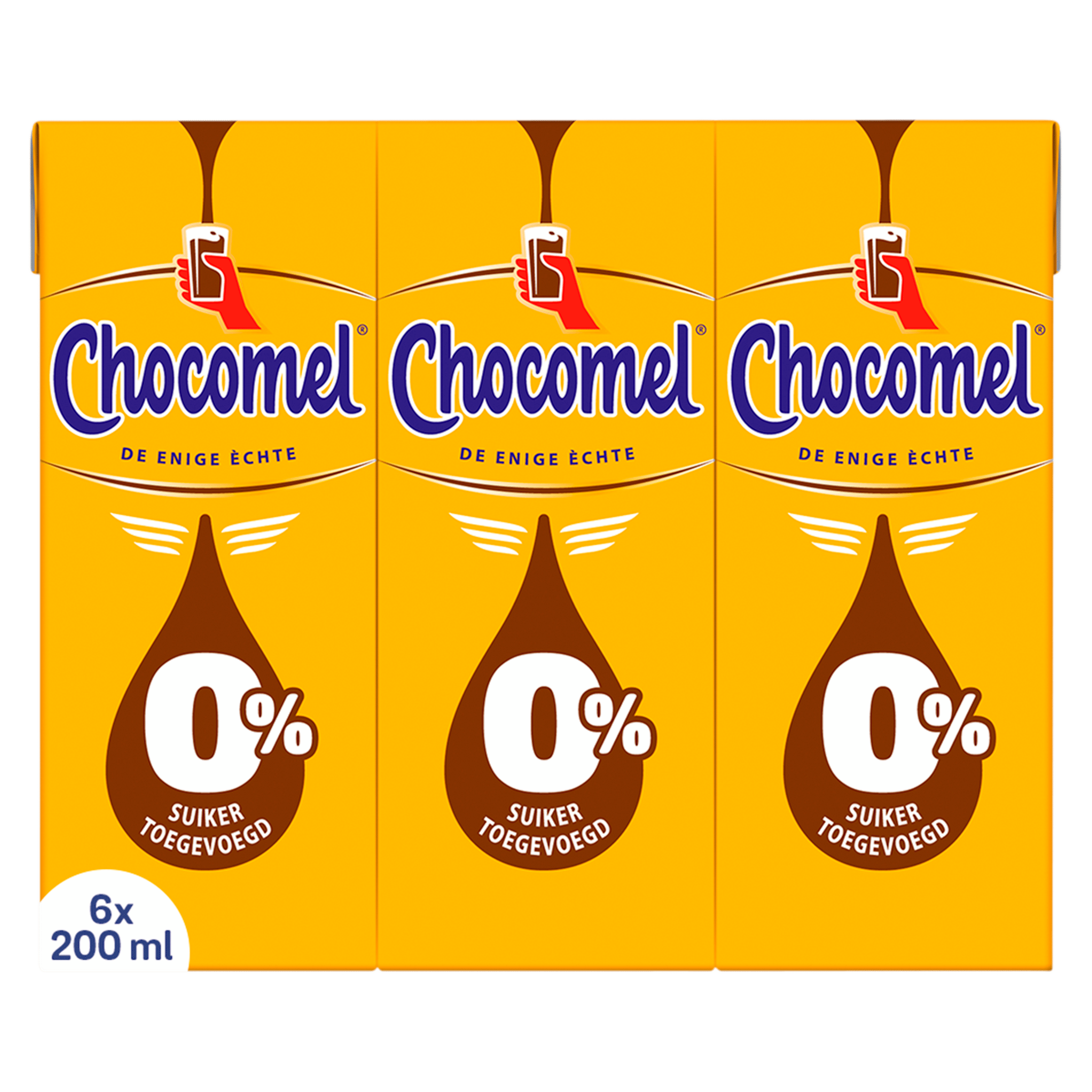 Chocomel 0% Heerlijk Romig &amp; Rijk 6x200ML Set 1200 ml