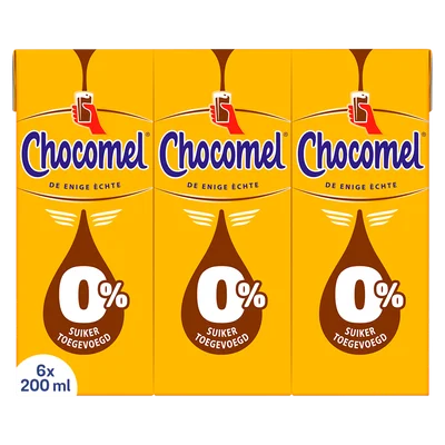 Chocomel 0% Heerlijk Romig &amp; Rijk 6x200ML Set 1200 ml