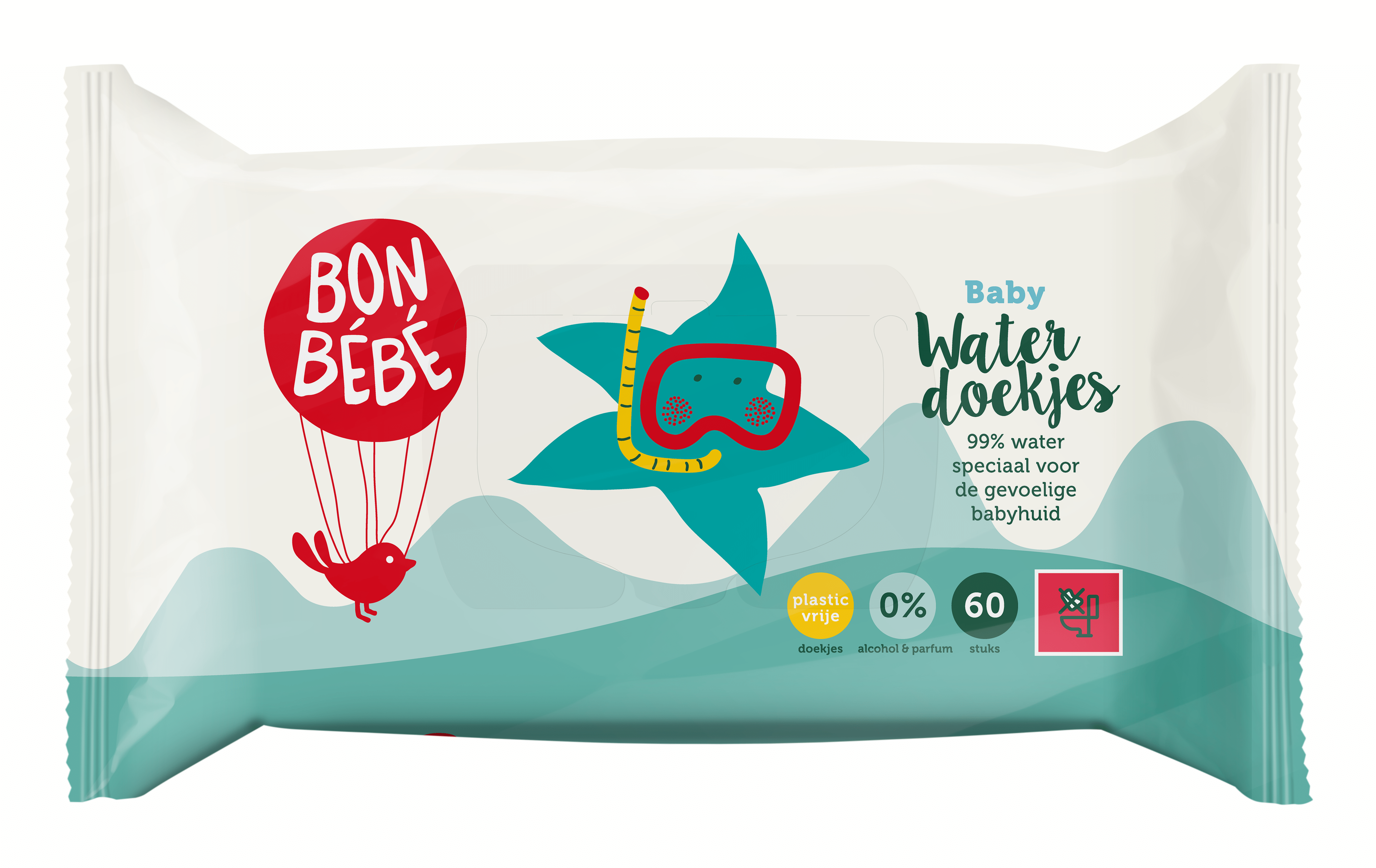 Bonbebe Waterdoekjes Wikkel 60 st