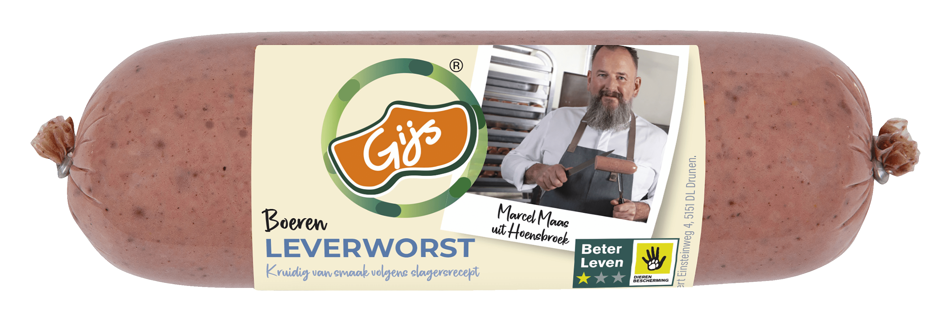 GIJS Boerenleverworst Krimp 250 g