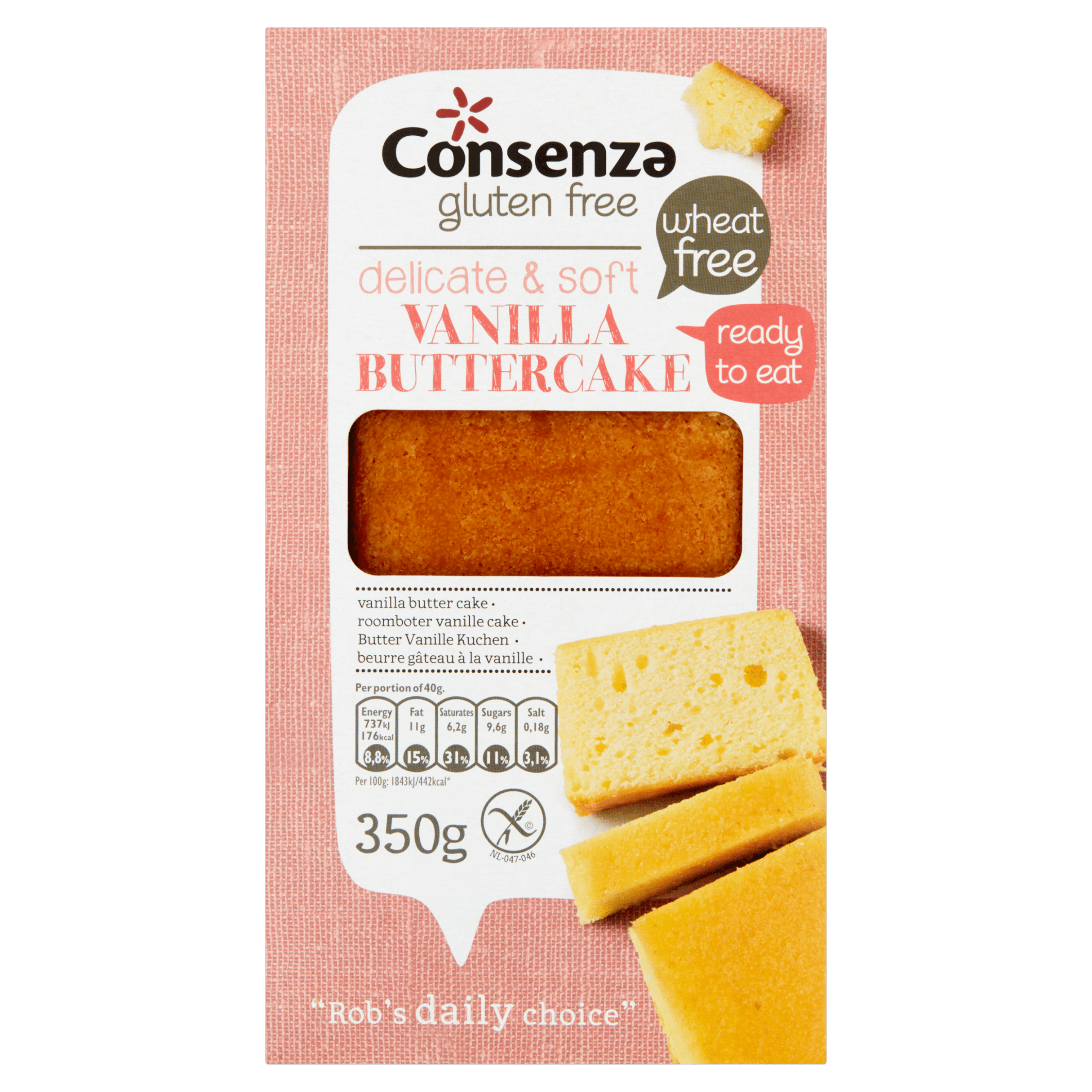 Consenza Roombotervanillecake Doos 350 g