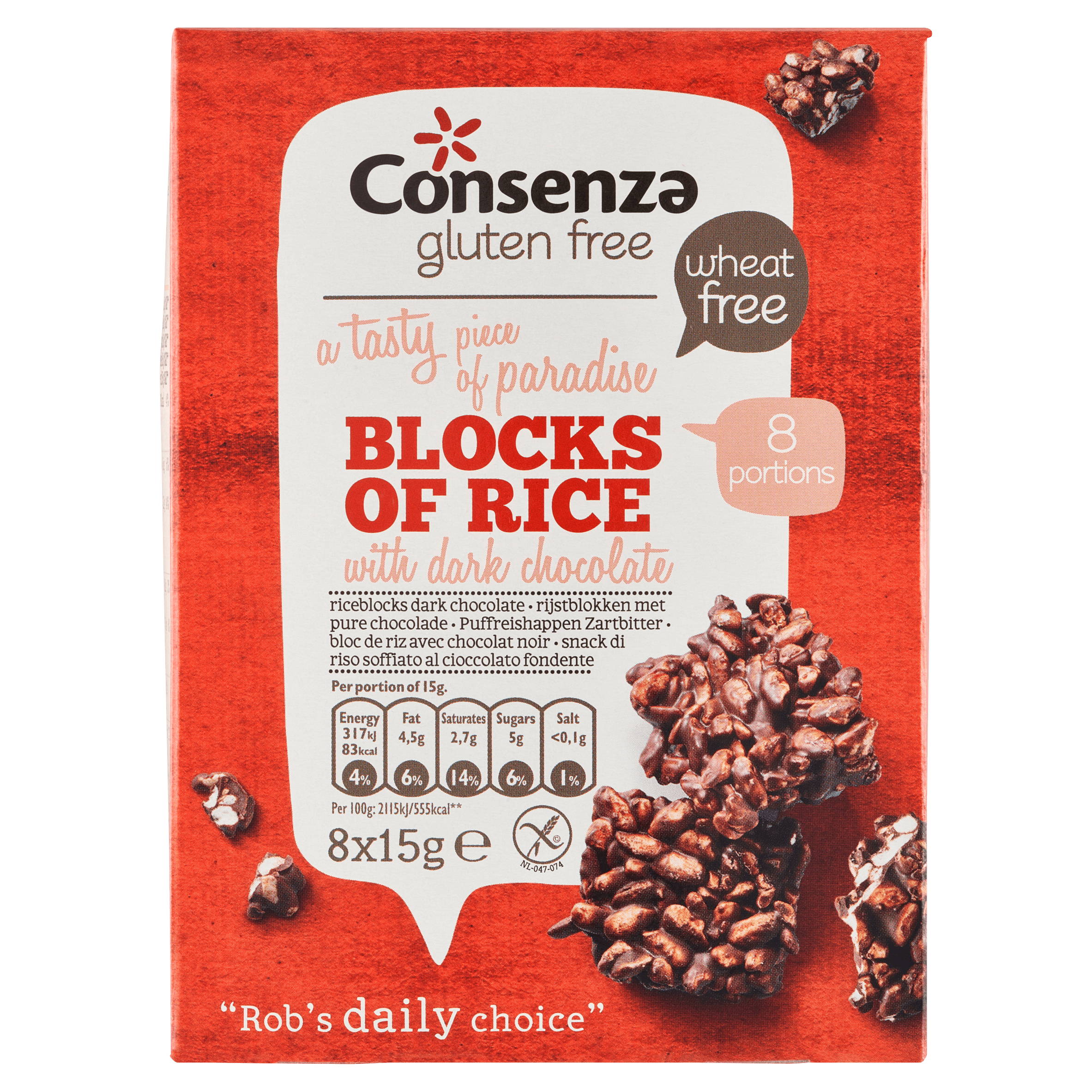 Consenza Rijstblok puur Doos 120 g