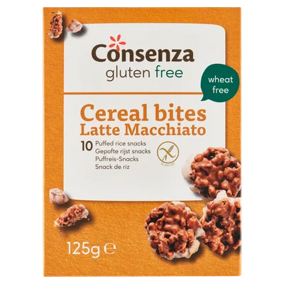 Consenza Cereal Bites Latte Macc Doos 125 g