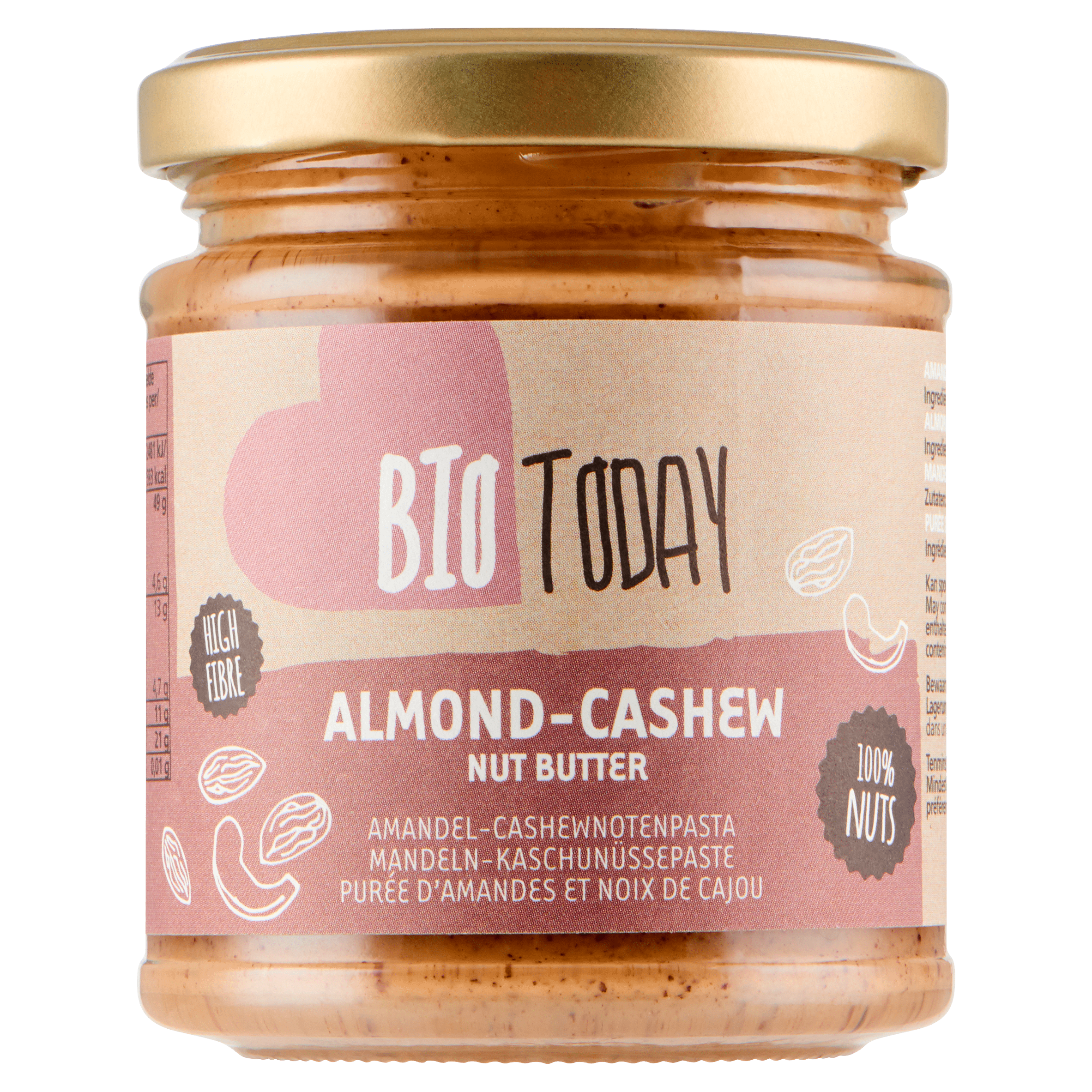 BioToday Amandel-cashewnotenpasta biologisch Pot 170 g