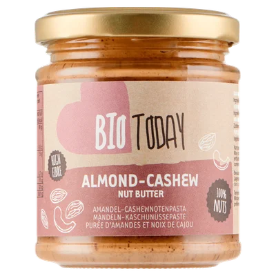 BioToday Amandel-cashewnotenpasta biologisch Pot 170 g