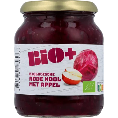 BIO+ Rode kool met appel Pot 360 g