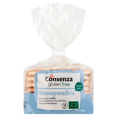 Consenza Stroopwafels glutenvrij lactosevrij Zak 240 g
