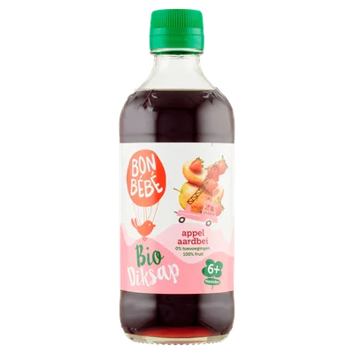 Bonbebe Diksap appel aardbei bio Fles 400 ml