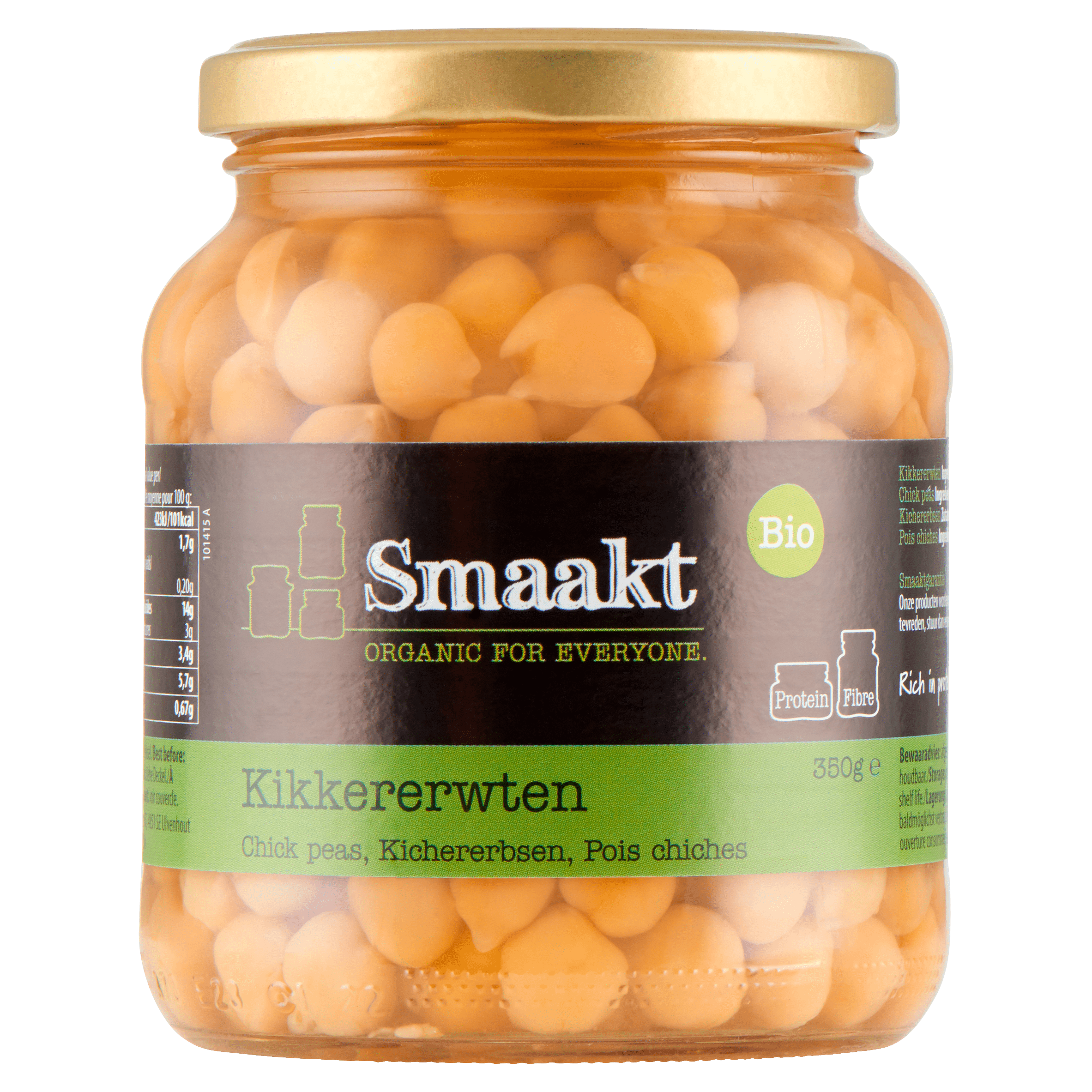 Smaakt Kikkererwten bio Pot 370 ml