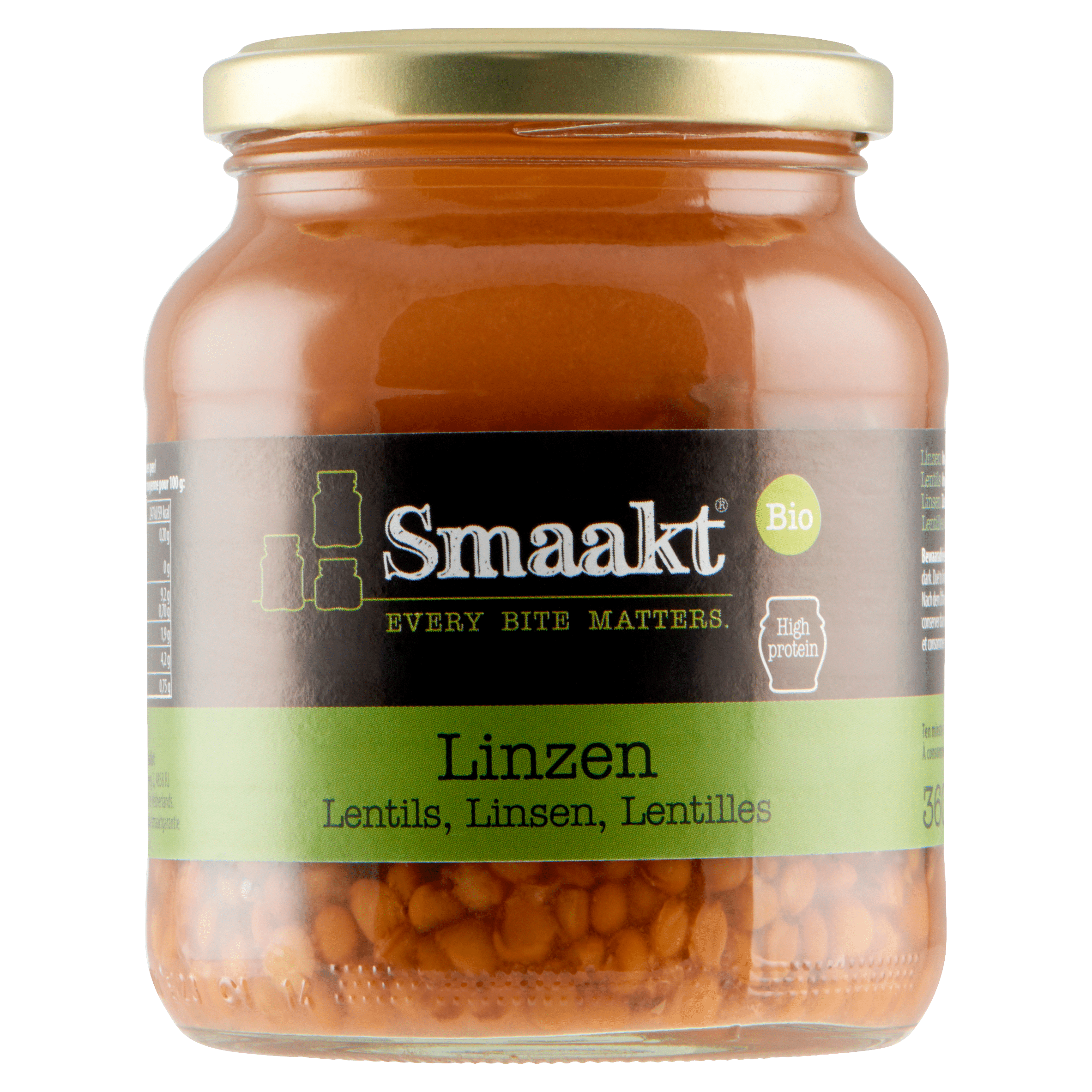 Smaakt Linzen bio Pot 360 g