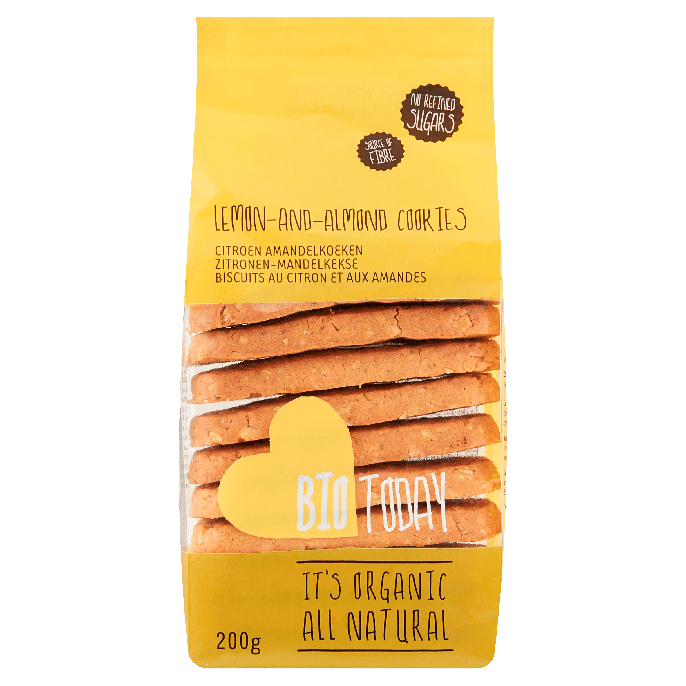 BioToday Citroen amandelkoeken biologisch Zak 200 g
