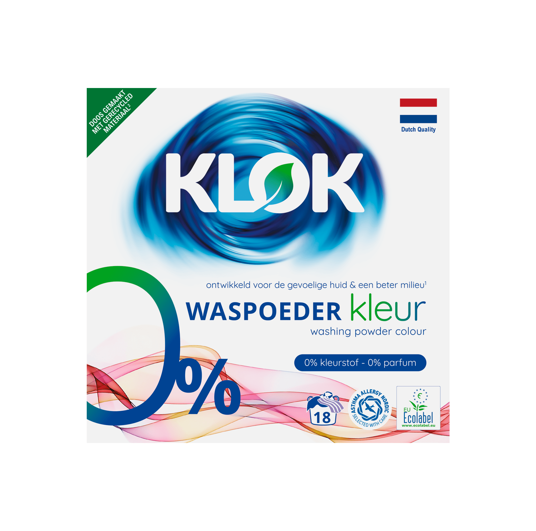 De Klok Eco kleur poeder 18 sc Doos 1170 g