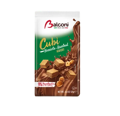 Balconi Wafer mini's hazelnoot Zak 125 g
