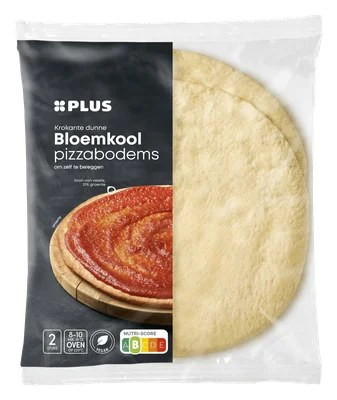 PLUS Bloemkool pizzabodem Krimp 390 g