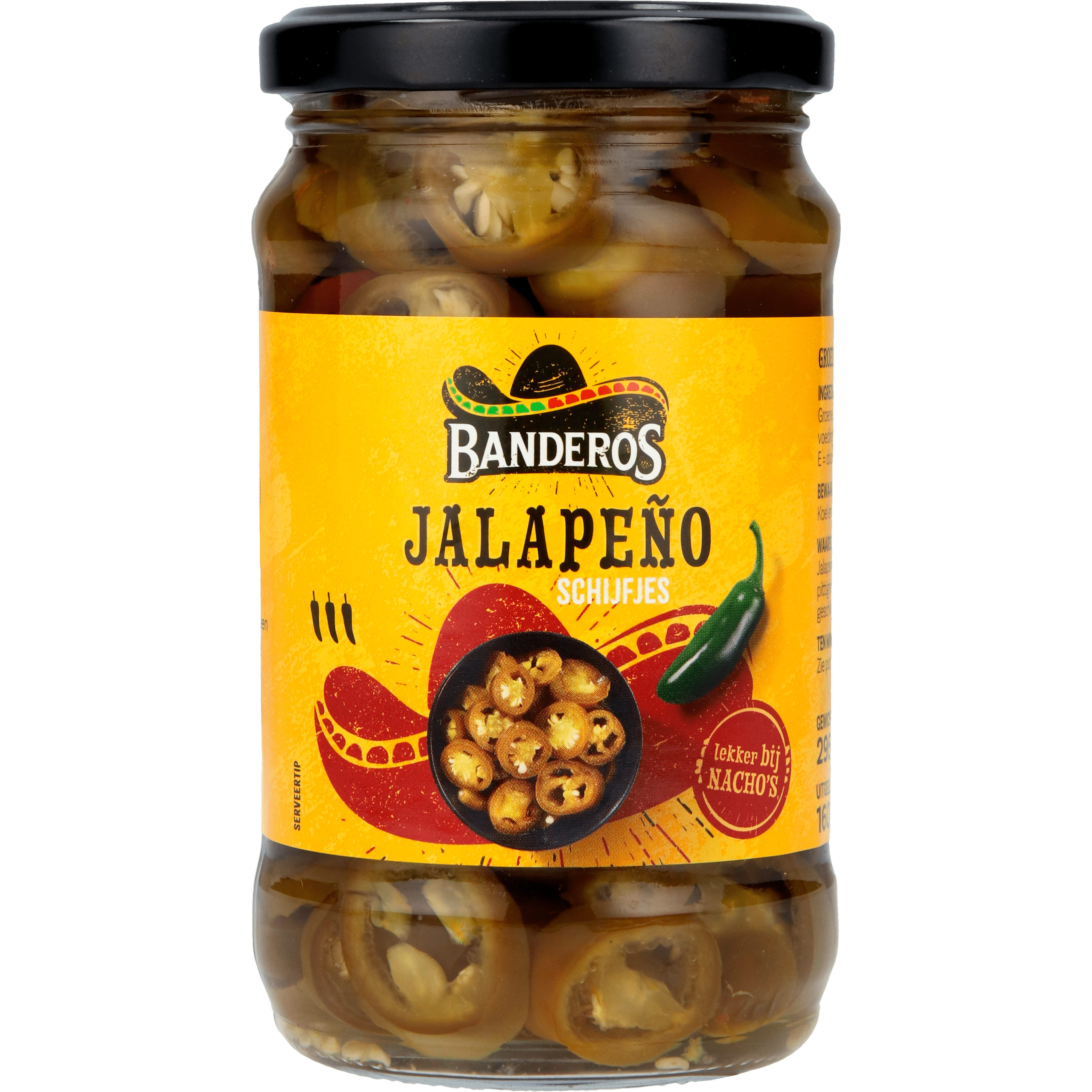 Banderos Jalapeno schijfjes Pot 295 g