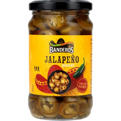 Banderos Jalapeno schijfjes Pot 295 g