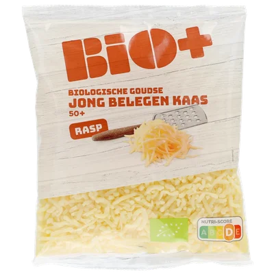 BIO+ Geraspte kaas belegen 50+ Zak 150 g